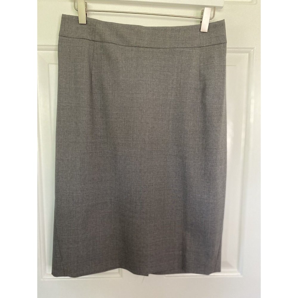 Theory Gray Stretch Wool Spandex Pencil Skirt‎ Size 6 Joanie Style Career EUC - Picture 4 of 16
